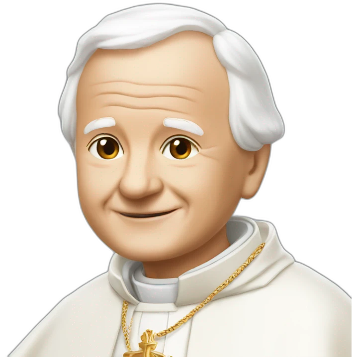 John Paul Ii doing uwu emoji