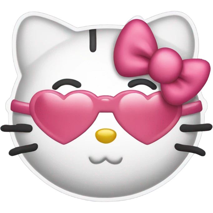 Hello kitty heart emoji