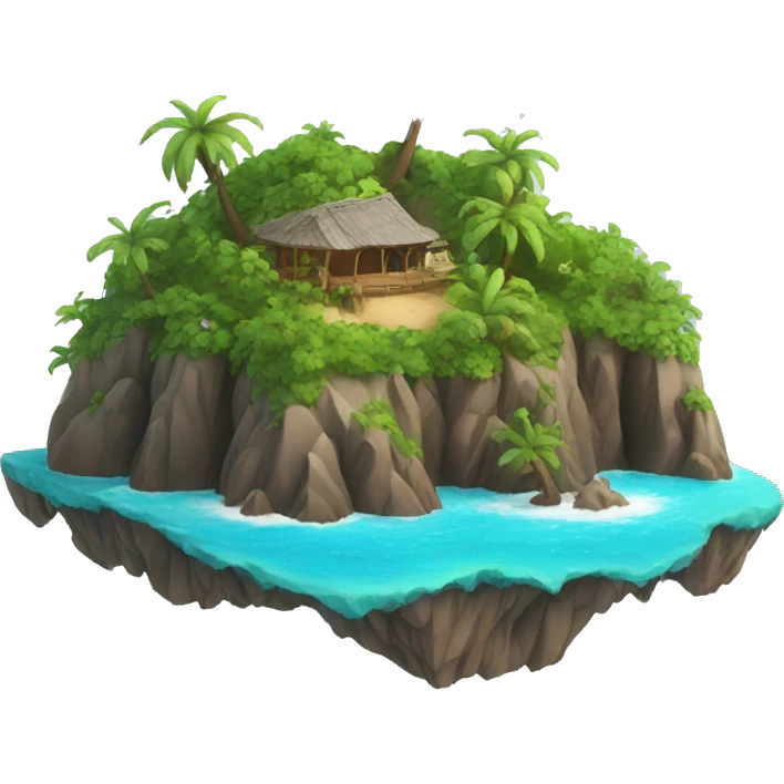 Island with beautiful sea emoji