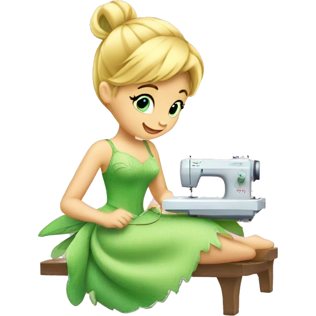 Tinker bell sewing emoji