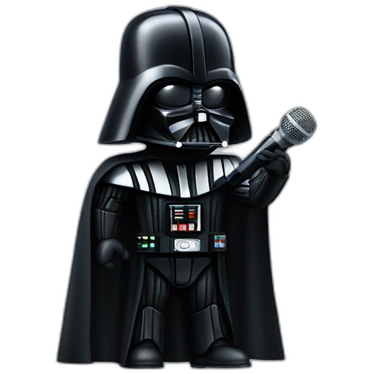 Darth vader singing microphone emoji