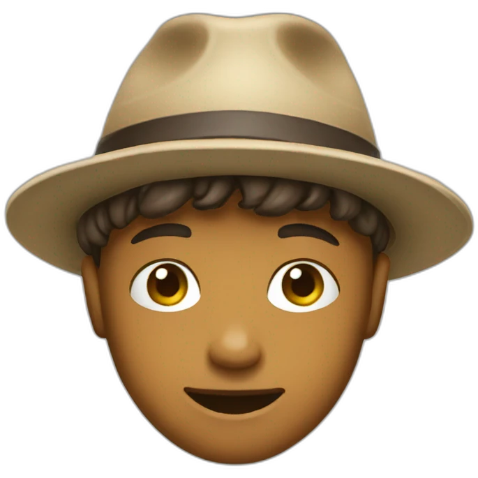 Meme boy wearing hat emoji