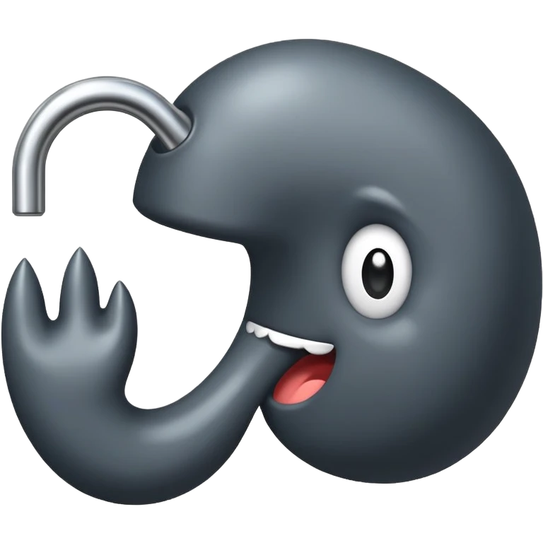 Dunkelgrauer Kreis mit Haken drin  emoji
