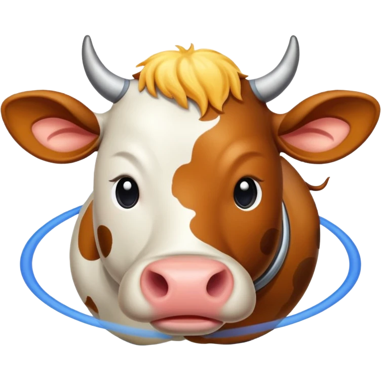  A cow that is mixed with Saturn
 emoji
