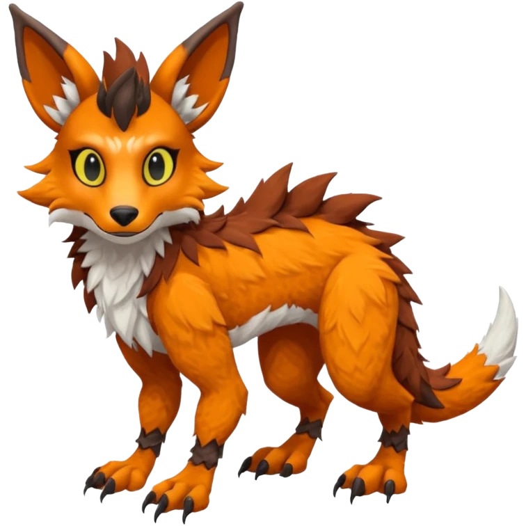 Trico-Grem2-Wickerbeast-Vernid-Sergal-fusion-hybrid-fursona-furry-fursuit, full body emoji