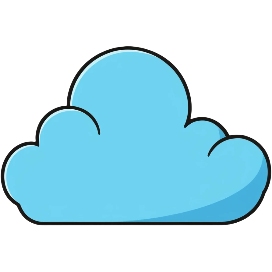 pastel blue cloud with twinkling stars emoji