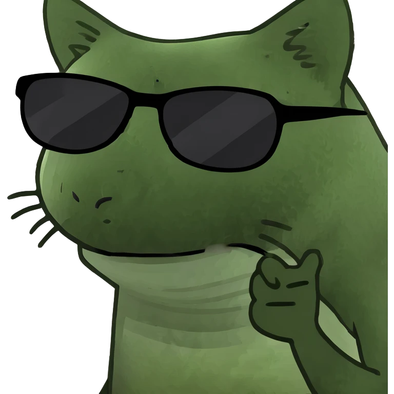 Cat with sunglasses emoji