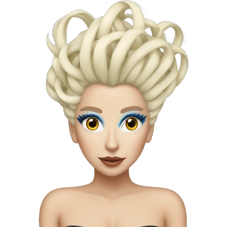 Lady Gaga on a blue hedgehog  emoji