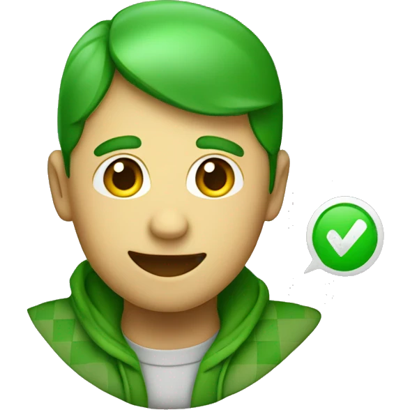 one emoji green check mark emoji