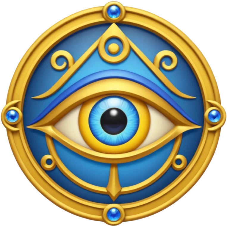 Wiz 101 casting sigil blue and yellow myth eye inspired school emoji