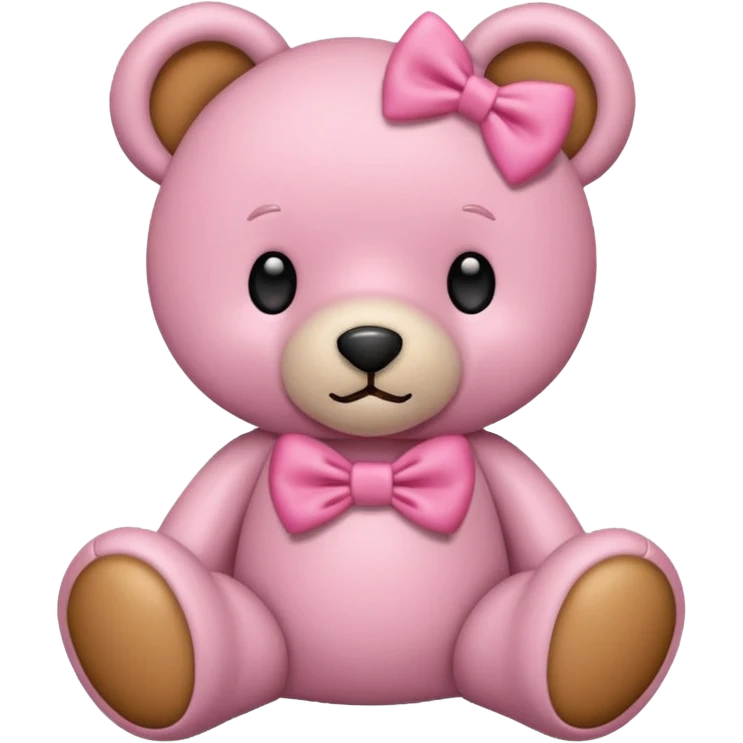pink bow teddy bear solo emoji