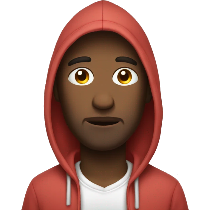 Sleepy man wearing hoodie emoji
