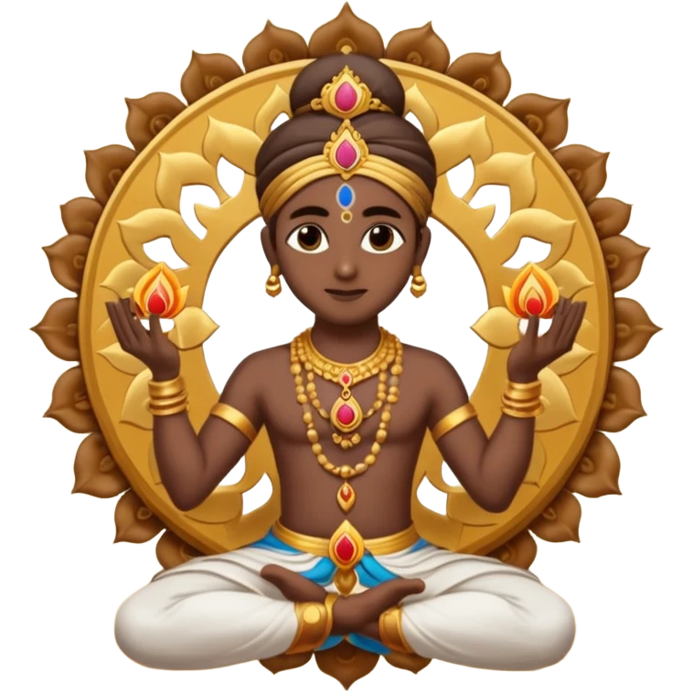 Made an emoji with surdarshan chakrr in krishna hand emoji