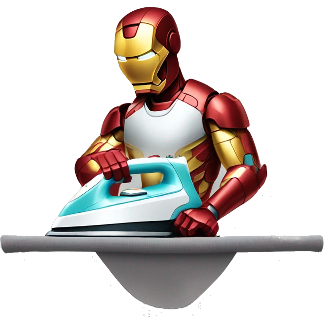 ironman ironing clothes emoji