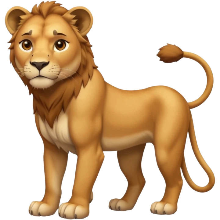 in lion family, only mother., full body emoji