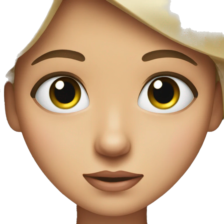 Girl doing eye roll  emoji