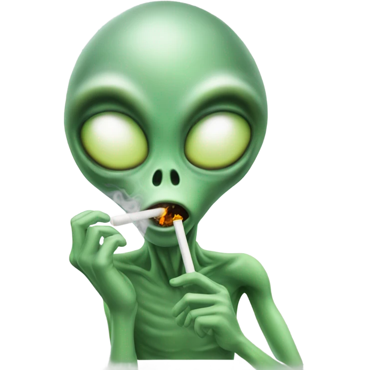 Alien smoking marijuana  emoji
