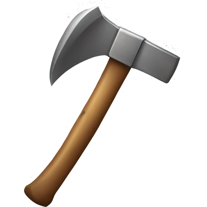 Please create a custom emoji for a "Pickaxe". It is a basic tool for mining that increases mining earnings. The emoji should show a classic miner's pickaxe, preferably with a brown handle and a metallic head. emoji
