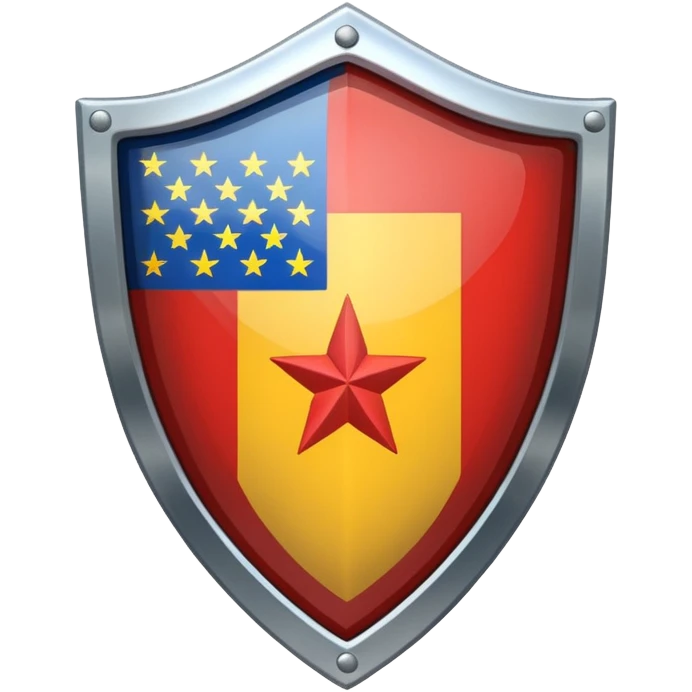 Shield with flag emoji