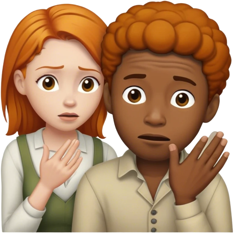 Black guy begging to ginger emoji