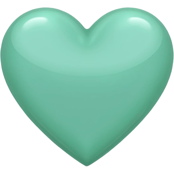Mint green heart emoji