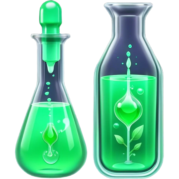 Clash of Clans aesthetic: Cinematic Playful Sci-fi green health pack Emoji, rendered in a 3D vector-style similar to standard emojis with minimal shading and bold, simplified shapes. A compact, futuristic vial with a glowing neon liquid and sleek contours, softly glowing with a healing cosmic charm. Simplified yet unmistakably iconic, highly detailed and consistent, glowing with a soft radiant glow and high shine. Stylized with a touch of futuristic alchemy and a soft glowing outline, capturing the essence of a vital energy elixir with a playful, interstellar spirit! emoji