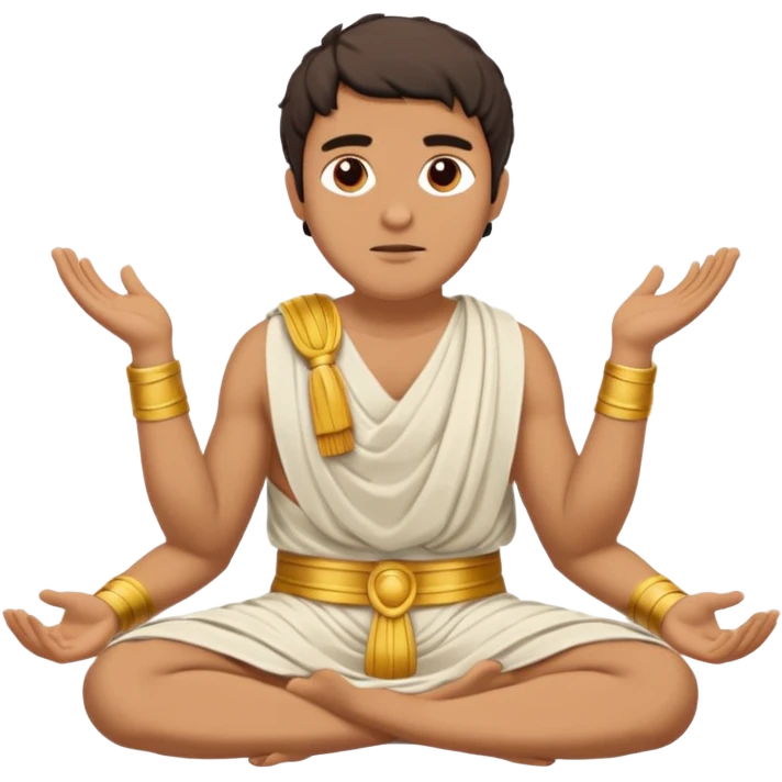 ancient greek men sitting on the ground listening emoji