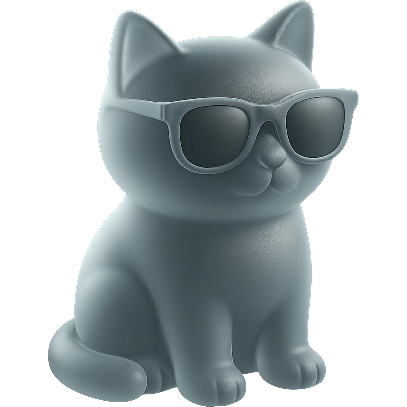 Cat wearing sunglasses emoji