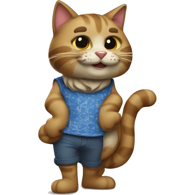 Um gato de cartola com uma bengala doce  emoji