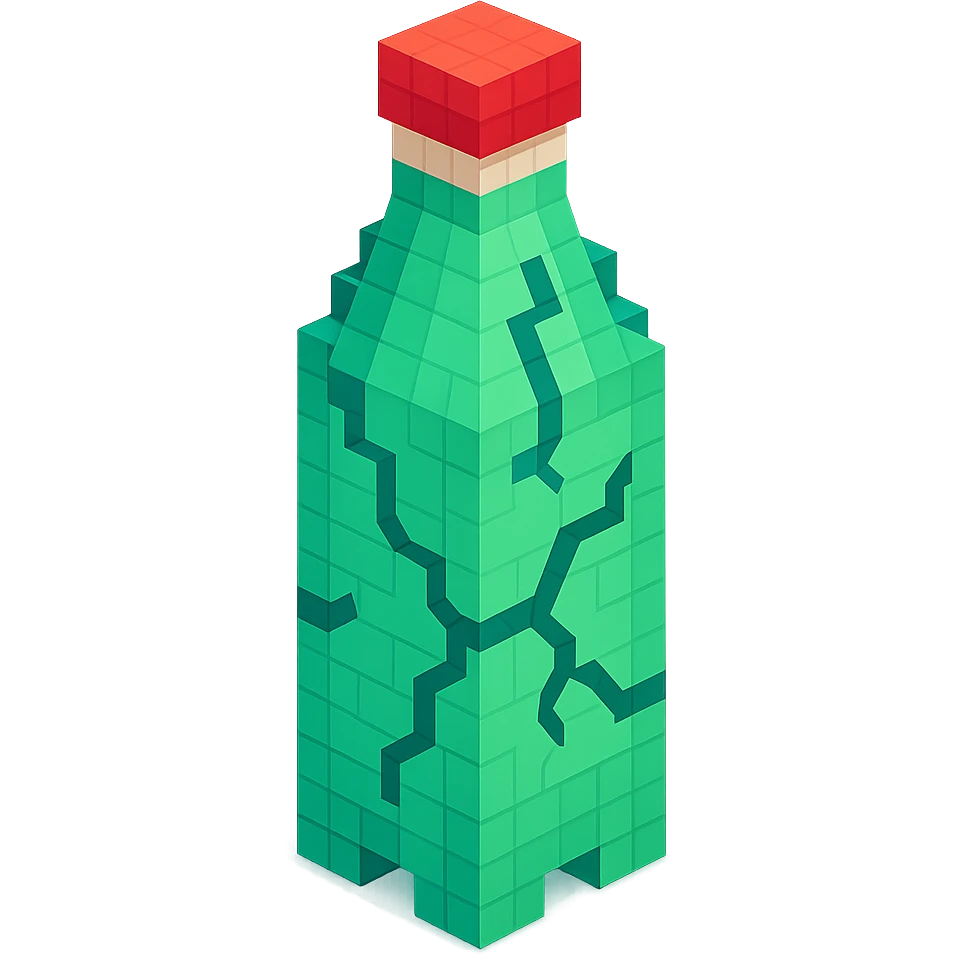 Borjomi bottle with a cracked texture emoji