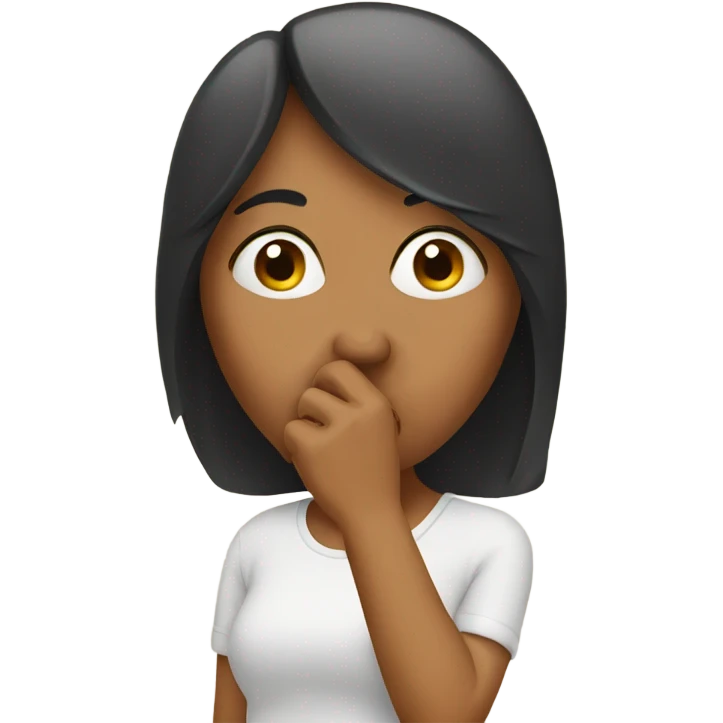 Lady holding nose  emoji