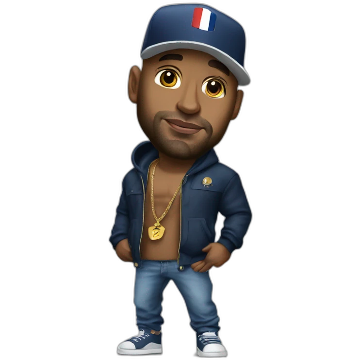 The French Rapper Booba realistic emoji