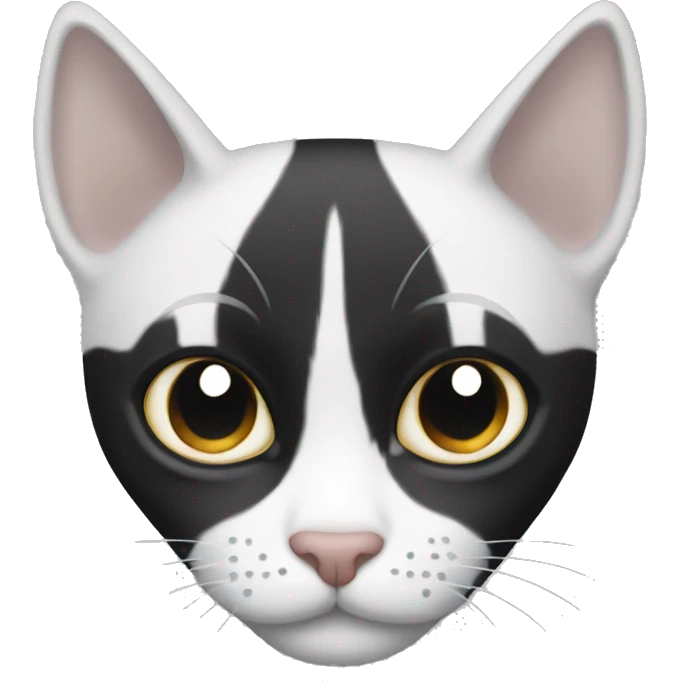 Gato blanco y negro emoji