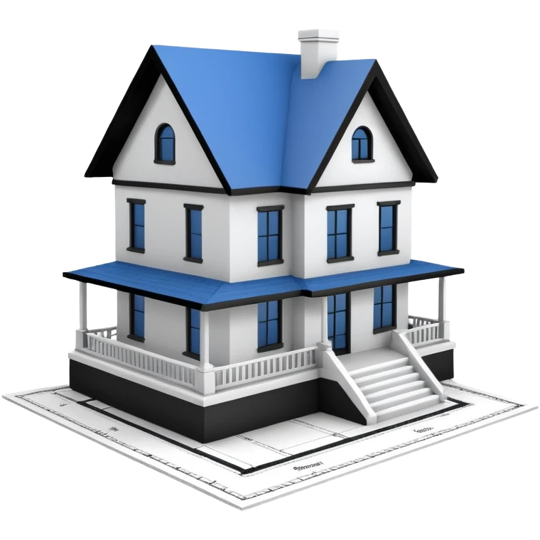 architect blueprints of a house  emoji