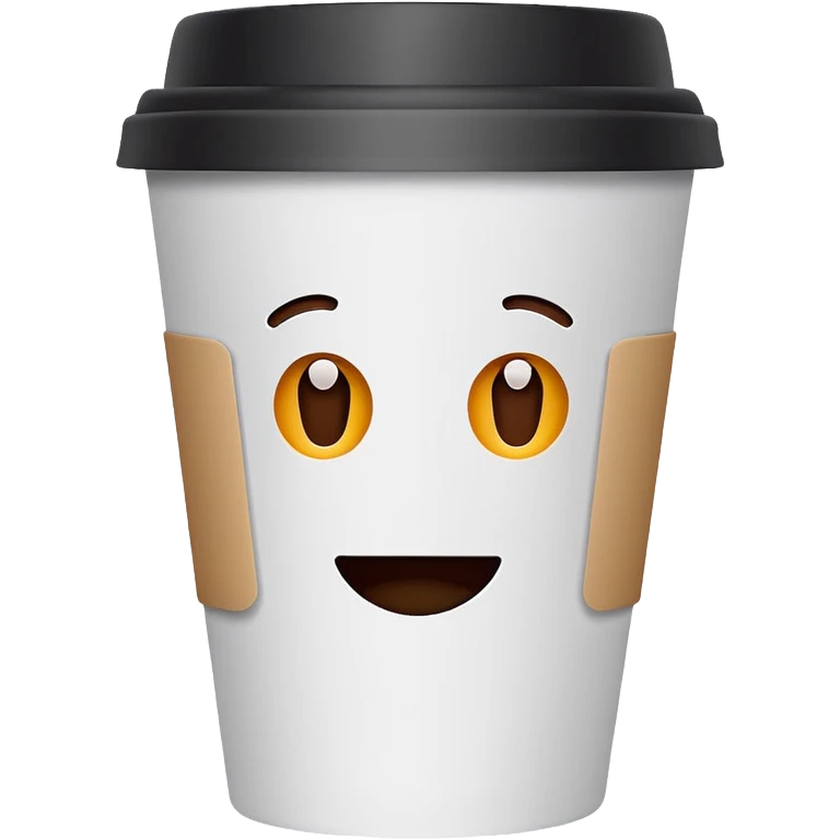 paper coffee cup without face emoji