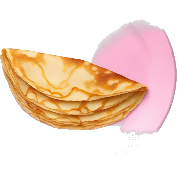 Crepes on a pink plate emoji