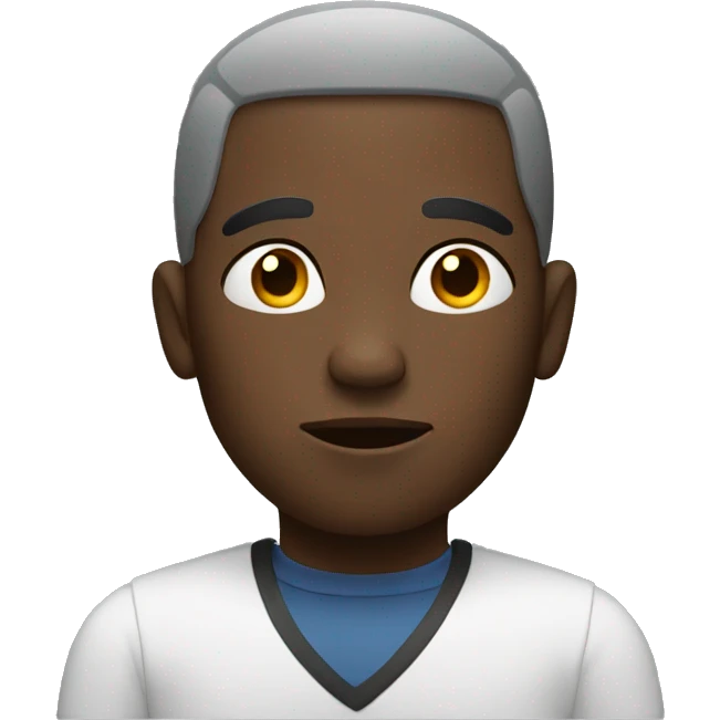 black man thinking emoji