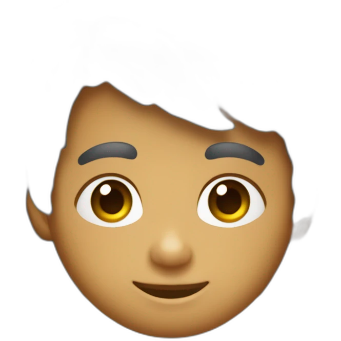 Latino garcon avec boucle d’oreille et cheveux bouclés emoji