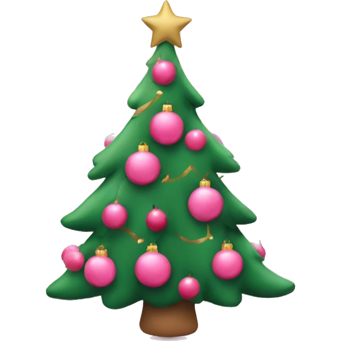 Árvore de Natal rosa (coquette) emoji