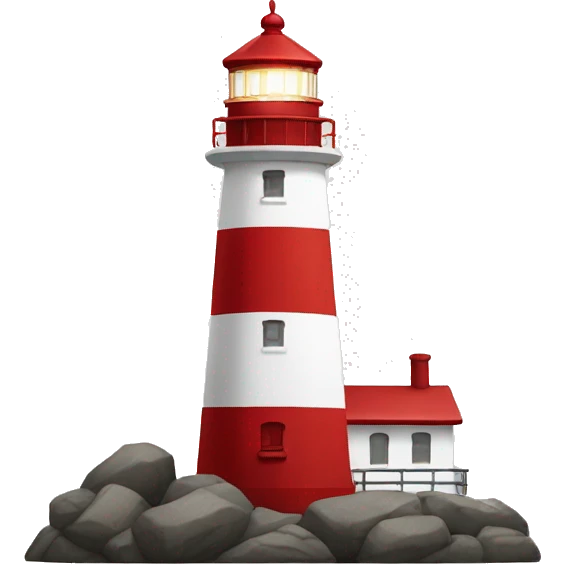 red and white lighthouse  emoji