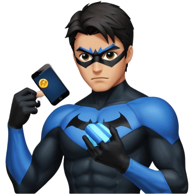 nightwing analyzing evidence emoji