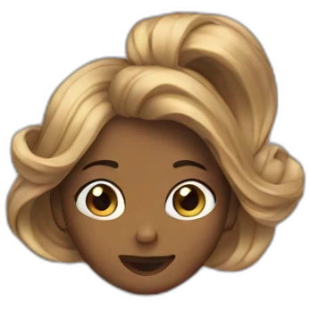 A girl flipping hair emoji