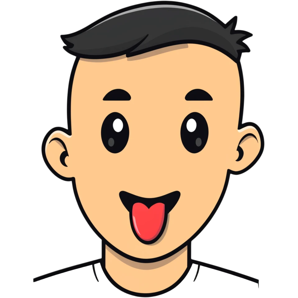 profile view of a man sticking his tongue out, facing left emoji