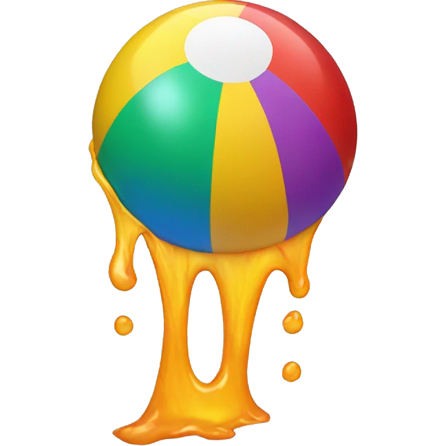 beach ball melting emoji