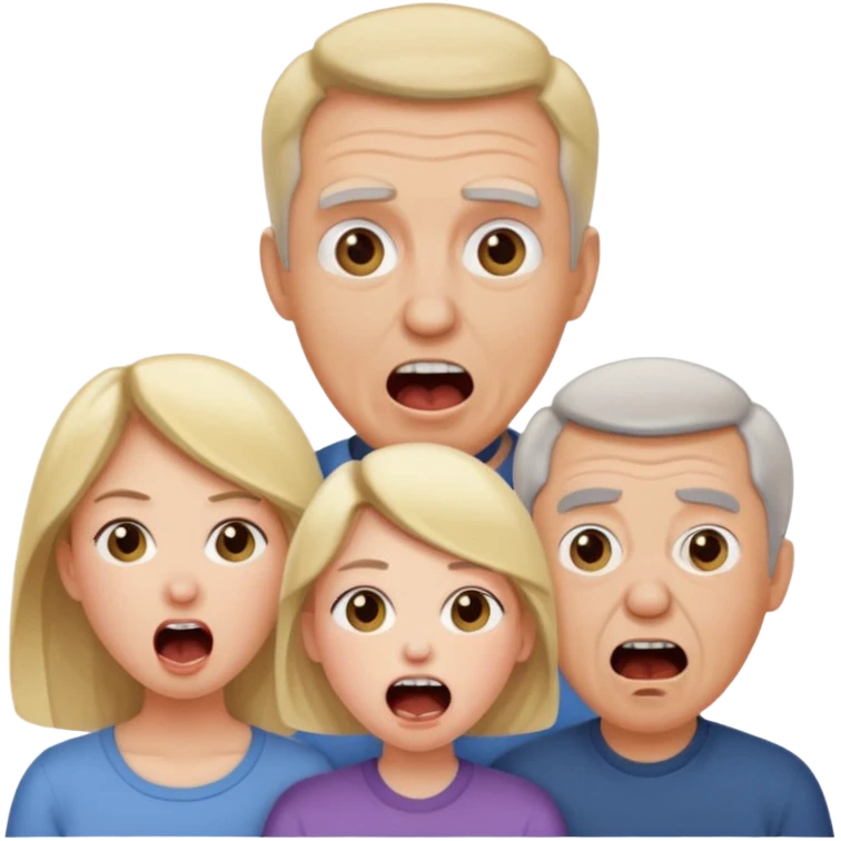 HAZ UNA FAMILIA GRITANDO, MI NOVIA, MI OPAPA. MI MAMA Y YO. CARA DE GRITOS FUERTEES emoji