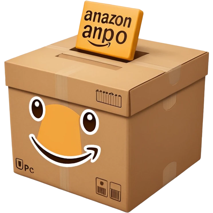 AMAZON BOX WITH UPC CODE emoji