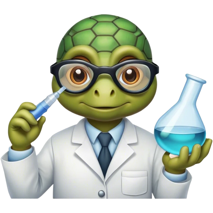 Turtle scientist  emoji