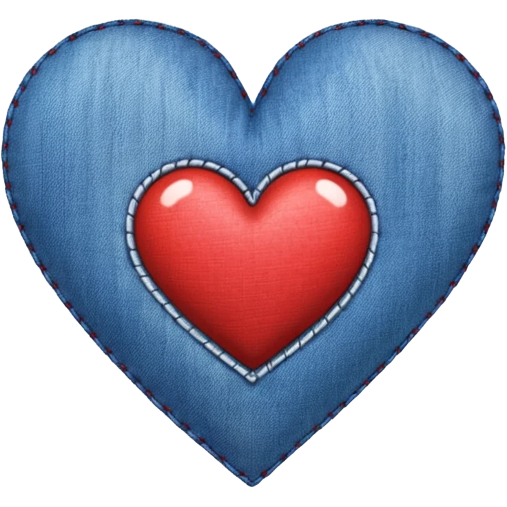 Denim heart emoji