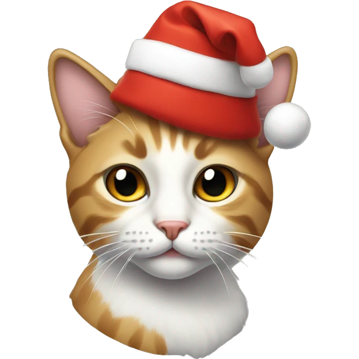Cat with Christmas hat emoji