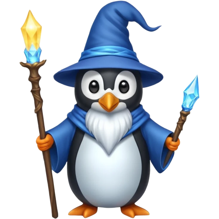 Penguin Wizard emoji